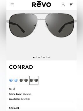 Men’s Revo sunglasses Graphite
